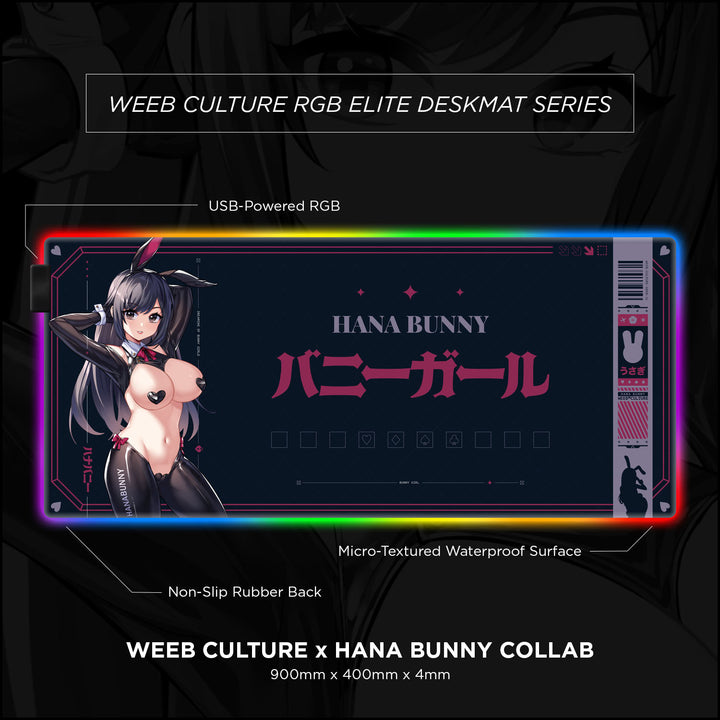 Official Hana Bunny Elite Gaming Desk Mat