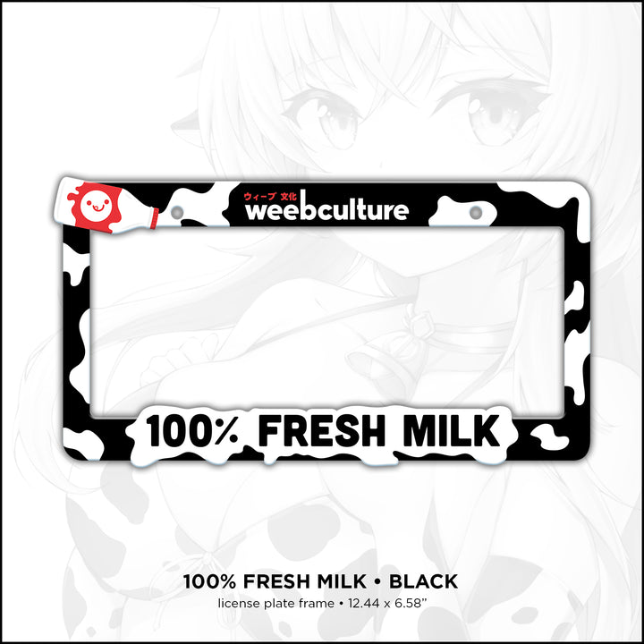 [100%] Fresh Milk License Plate Frame
