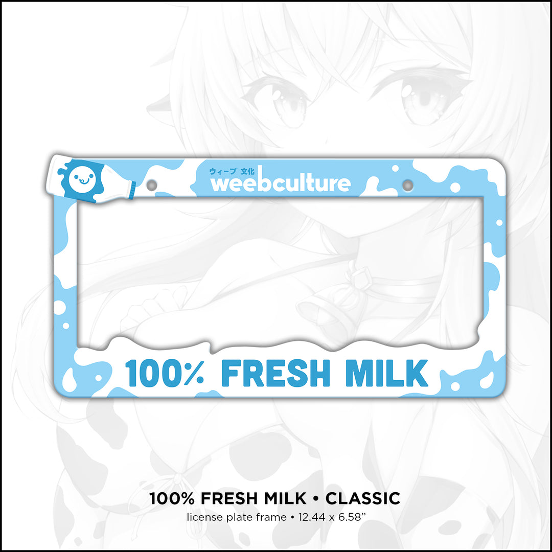 [100%] Fresh Milk License Plate Frame